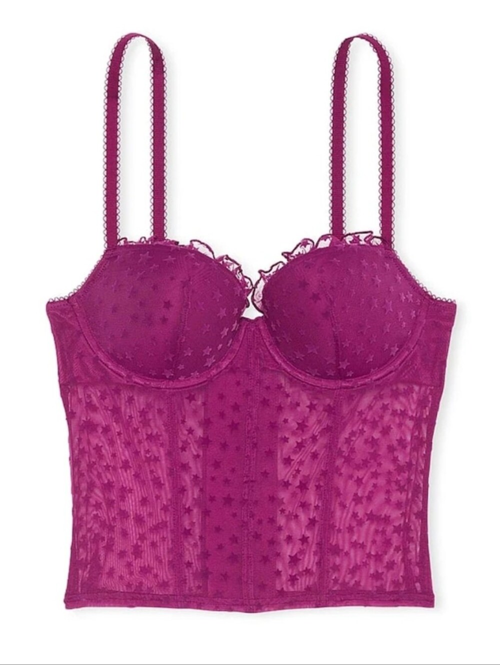 Victoria's Secret PINK | Wink Star Chaser Sheer Corset Balconette Bra Top